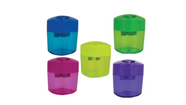 Sharpener - 2 Hole - Tub - Assorted Colours