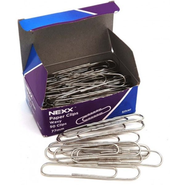 Paperclips 50mm Giant Silver 100